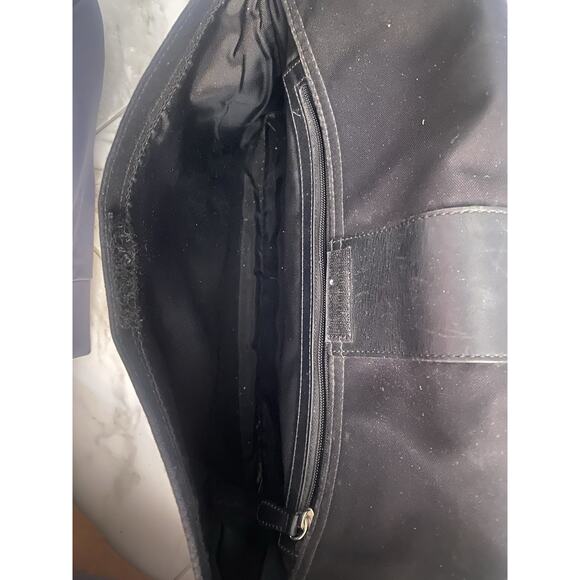 Coach Original Messenger Bag Blk Canvas Leather - Picture 4 of 14